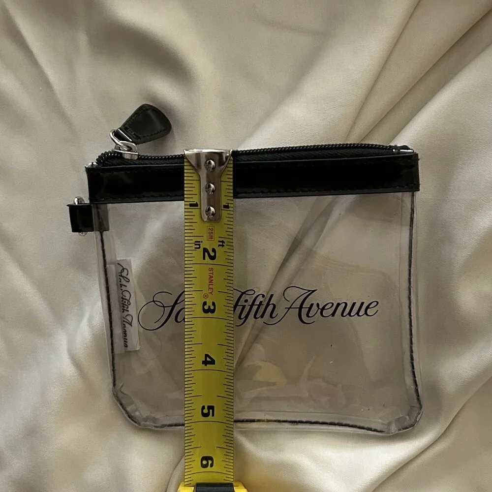 Saks Fifth Avenue - Plastic Clear Make-Up Bag - Brand New